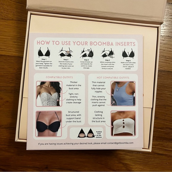 NWT! Boomba Demi Boost Inserts in Beige - Size Small (A/B/C) - Picture 8 of 12